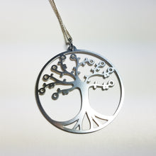 Tree of Life Pendant in cherry on leather cord