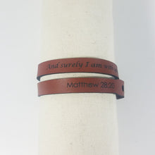 Double Wrap - The Leather Word Bracelet™  Matt 28:20