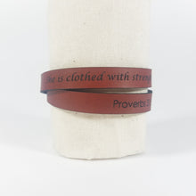 Double Wrap - The Leather Word Bracelet™  Proverbs 31:5