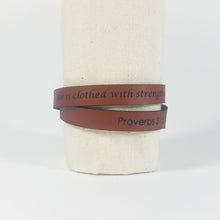 Double Wrap - The Leather Word Bracelet™  Proverbs 31:5