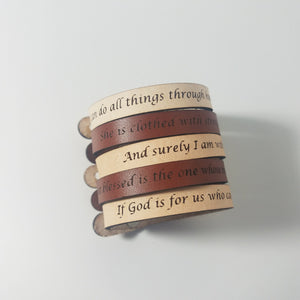 Single Wrap - Leather Word Bracelet™  Matt 28:20