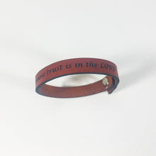 Single Wrap - The Leather Word Bracelet™  Jeremiah 17:7