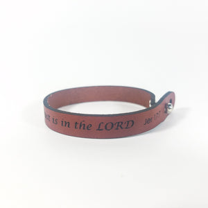 Single Wrap - The Leather Word Bracelet™  Jeremiah 17:7