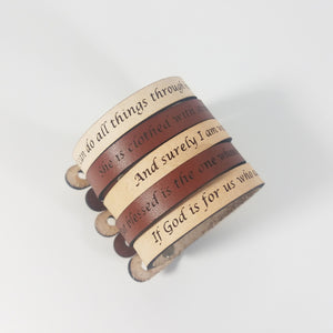 Single Wrap - The Leather Word Bracelet™  Jeremiah 17:7