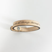 Single Wrap - The Leather Word Bracelet™  Philippians 4:13