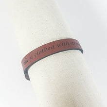 Single Wrap - The Leather Word Bracelet™  Proverbs 31:5