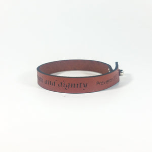 Single Wrap - The Leather Word Bracelet™  Proverbs 31:5