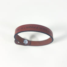 Single Wrap - The Leather Word Bracelet™  Proverbs 31:5