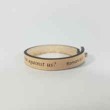 Single Wrap - The Leather Word Bracelet™  Romans 8:31