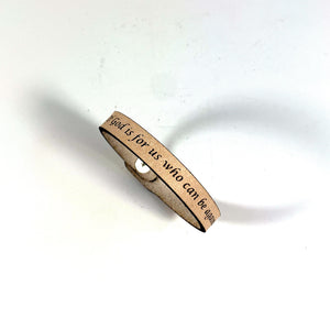 Single Wrap - The Leather Word Bracelet™  Romans 8:31