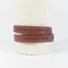 Custom Text Leather WordBracelet  double wrap