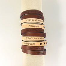 Custom Text Leather WordBracelet  double wrap